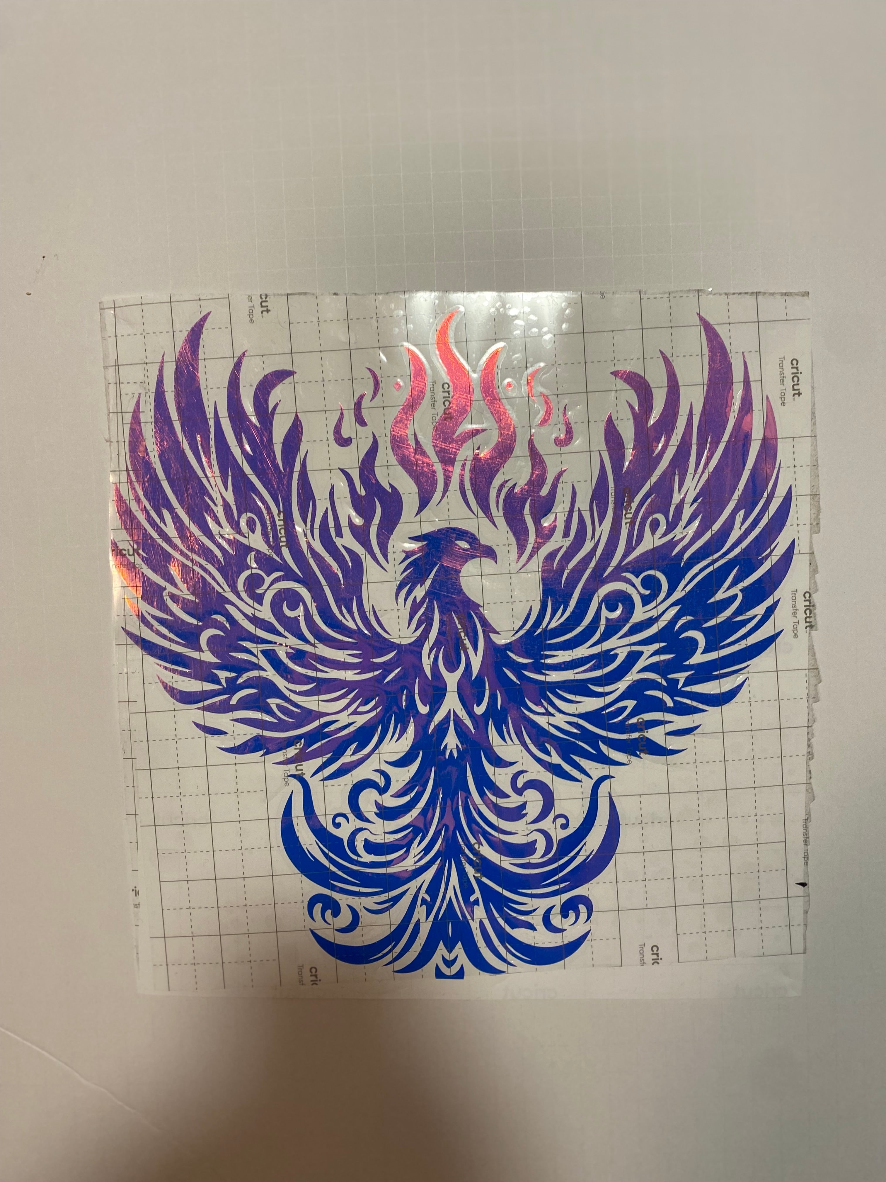 Phoenix Decal - Blue Holographic